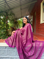 Textured Saree - Purple