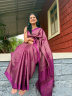 Textured Saree - Purple