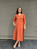 Woman's Casual Dress - Orange