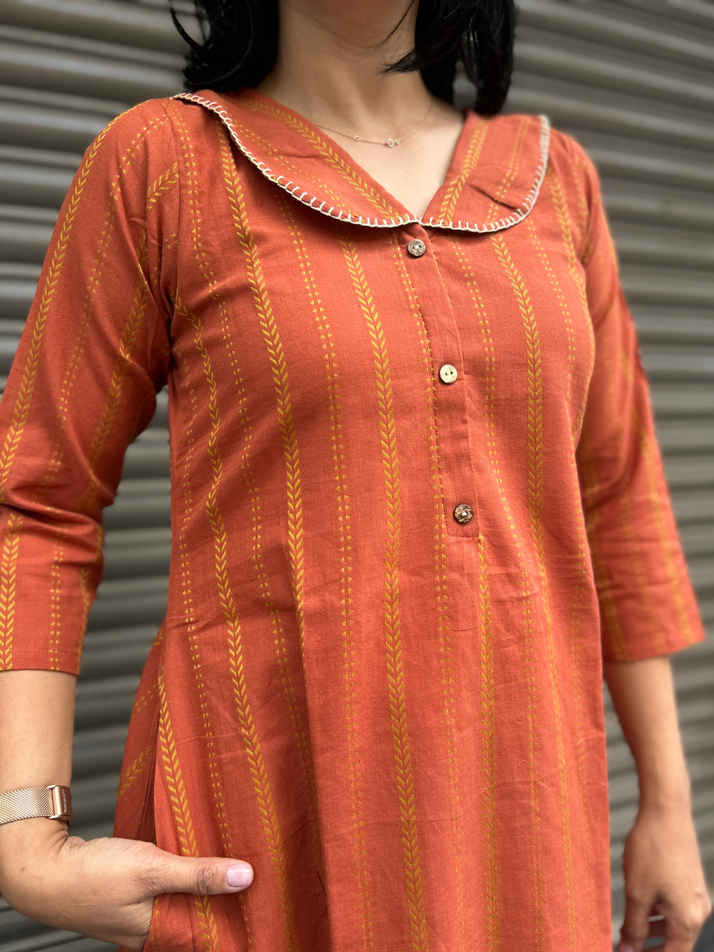 Woman's Casual Dress - Orange
