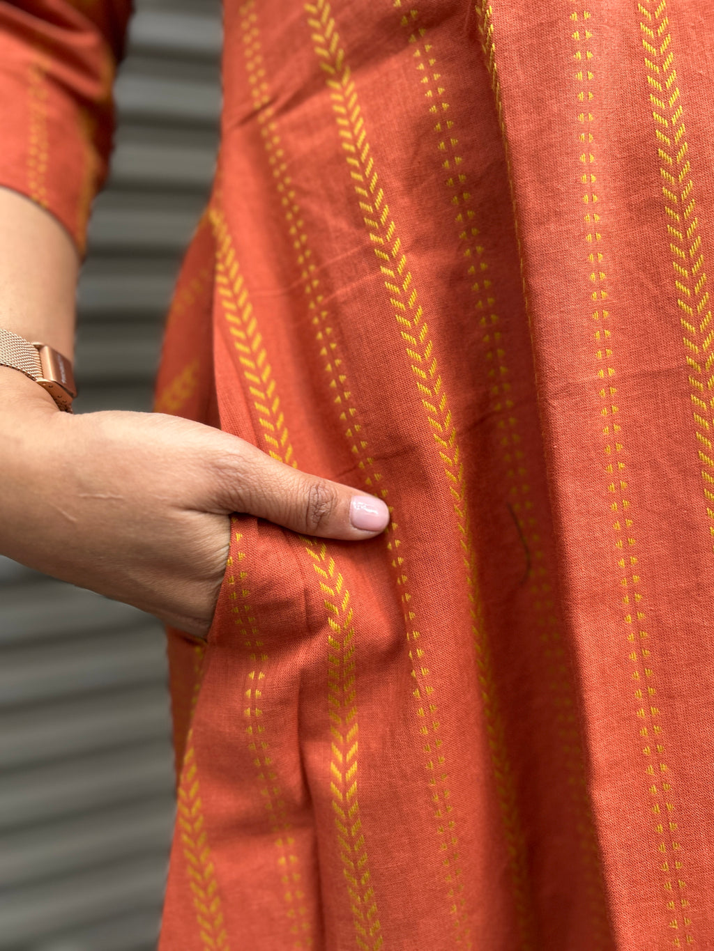 Woman's Casual Dress - Orange