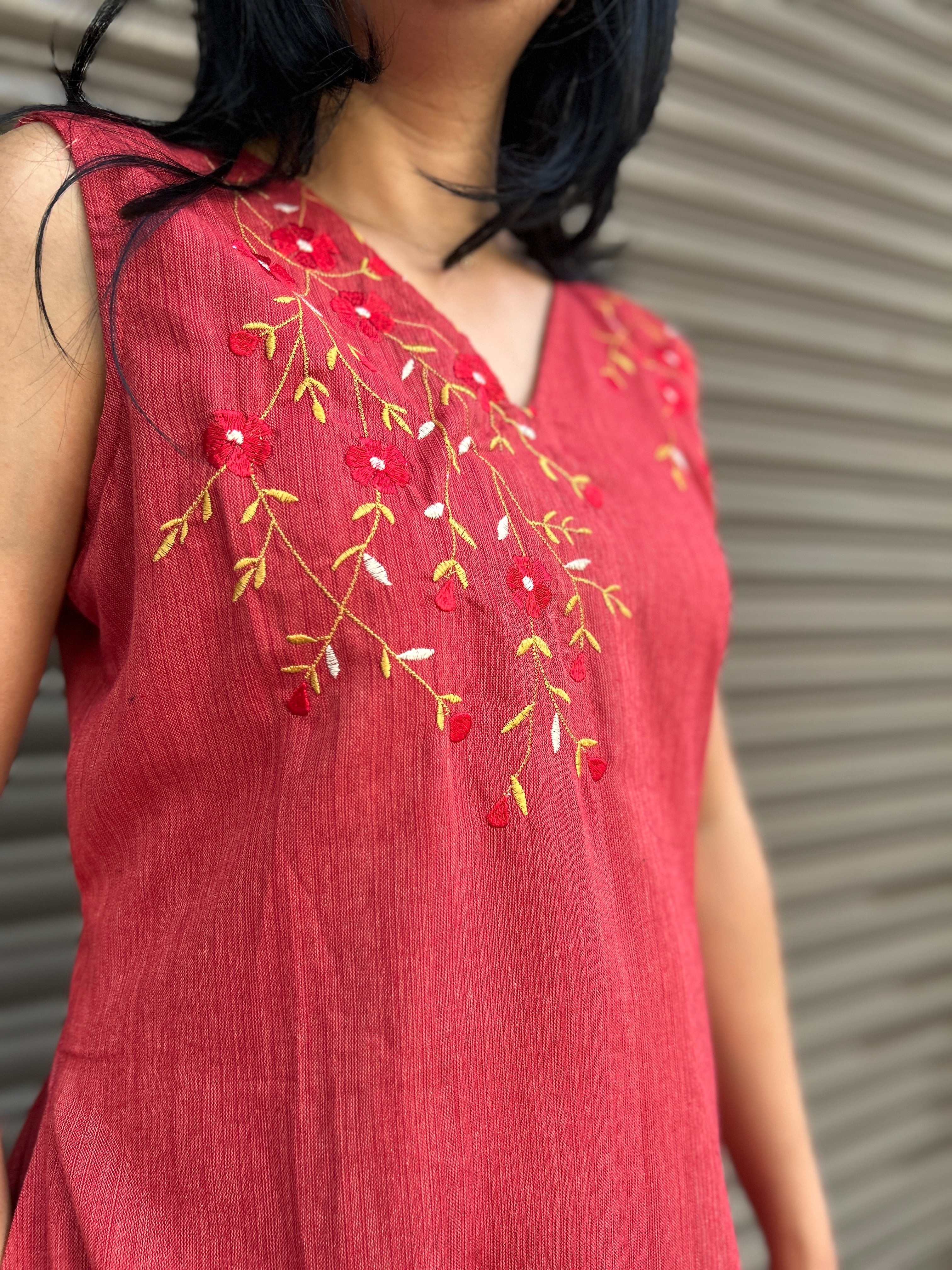 Woman's Casual Dress - Red
