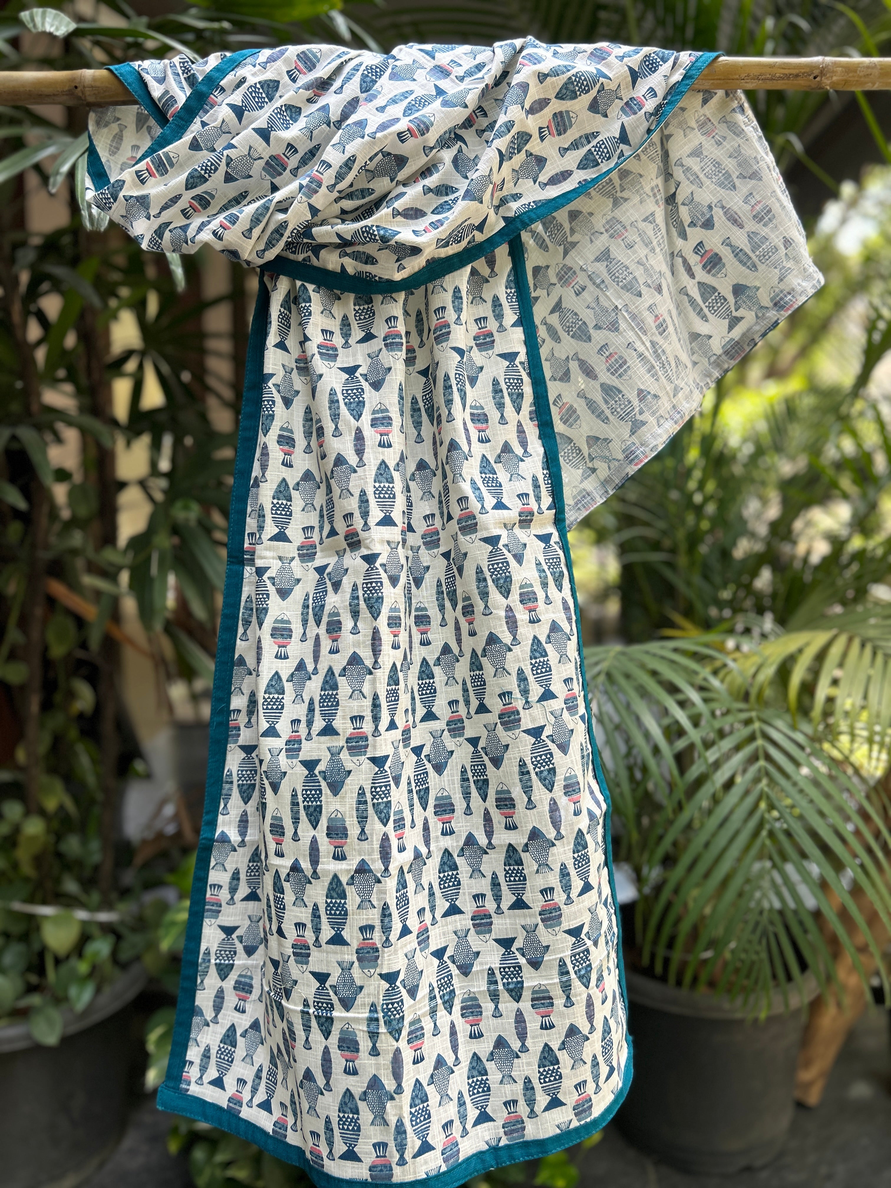Cotton Stole - Blue