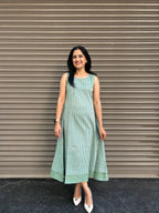 Cotton Check Dress - Mint Green