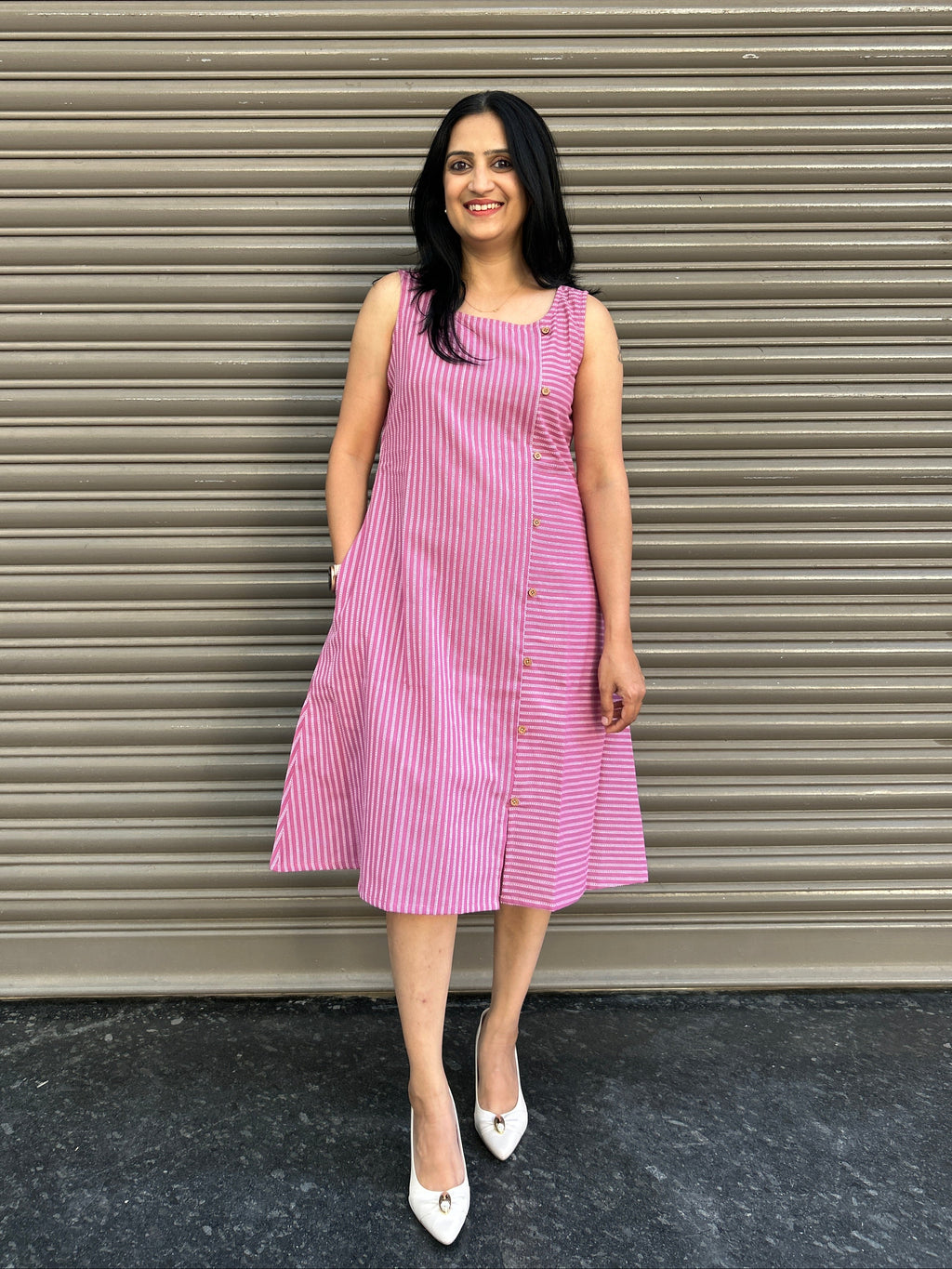 Panel Dress - Onion Pink