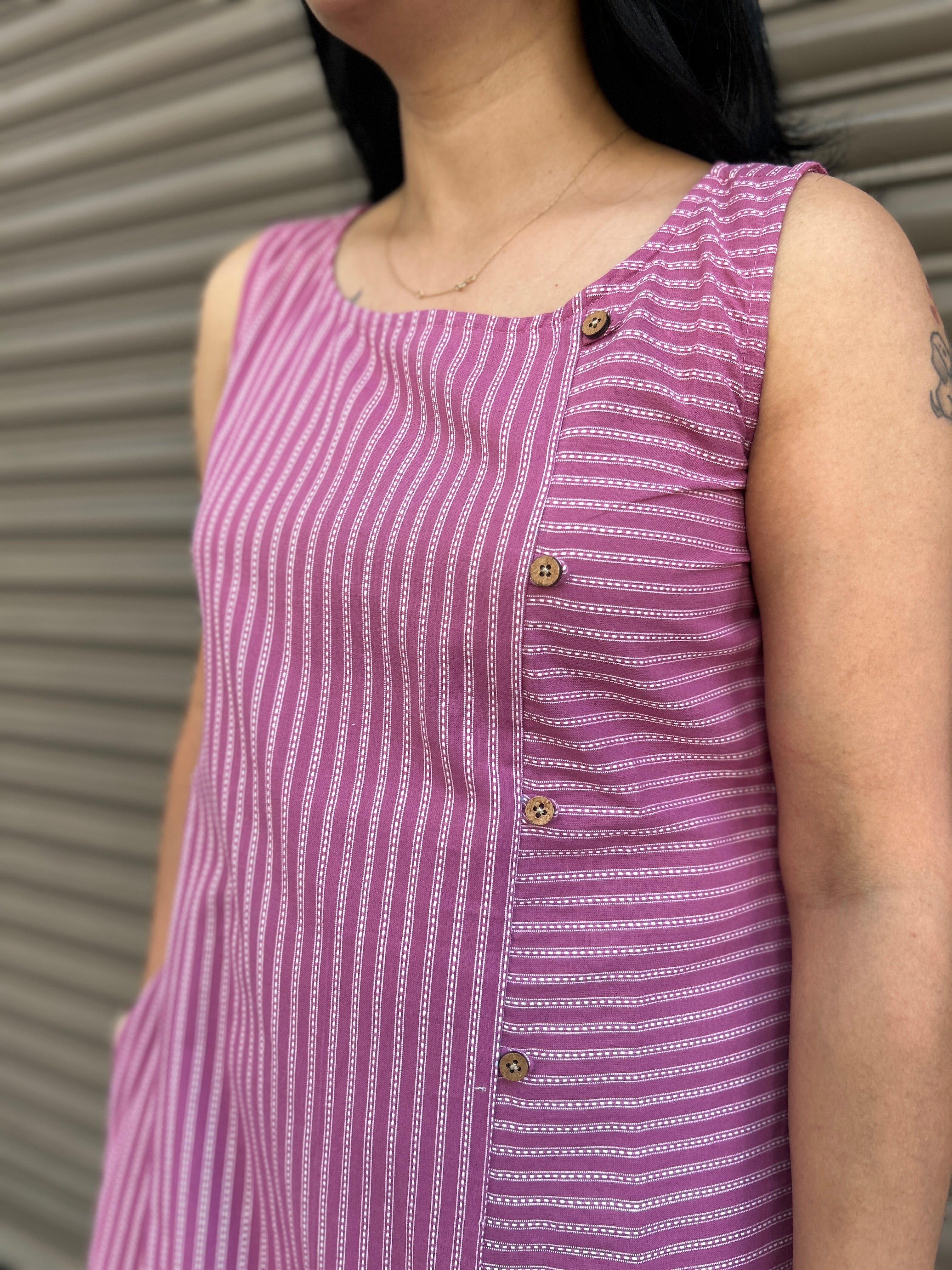 Panel Dress - Onion Pink