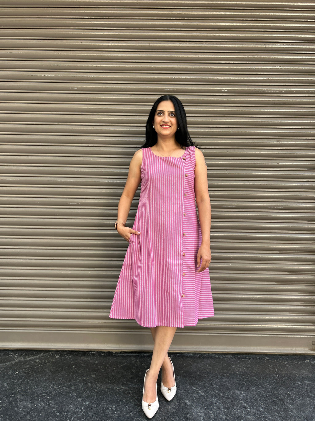Panel Dress - Onion Pink