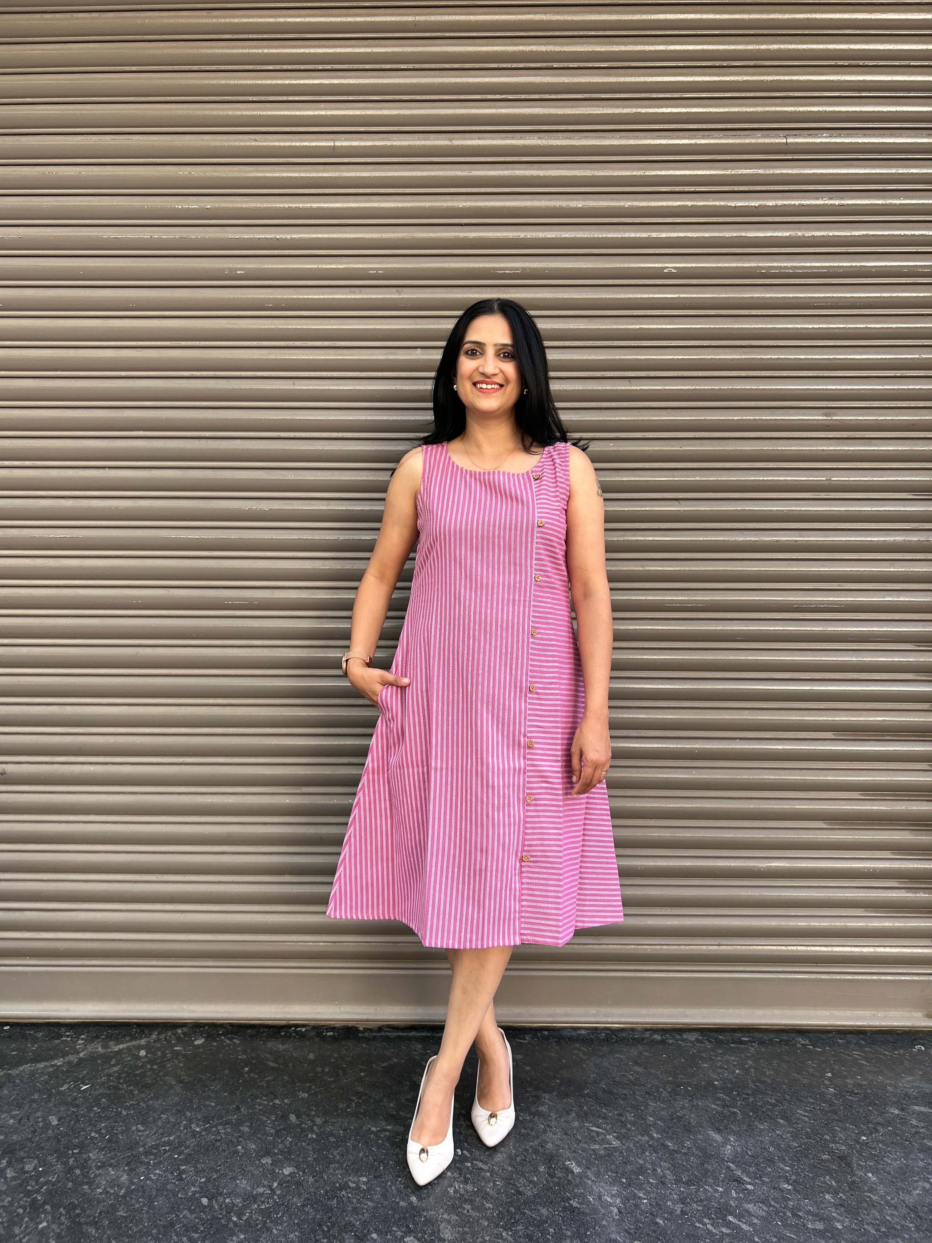 Panel Dress - Onion Pink