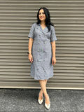 Ikkat Blazer Dress - Grey