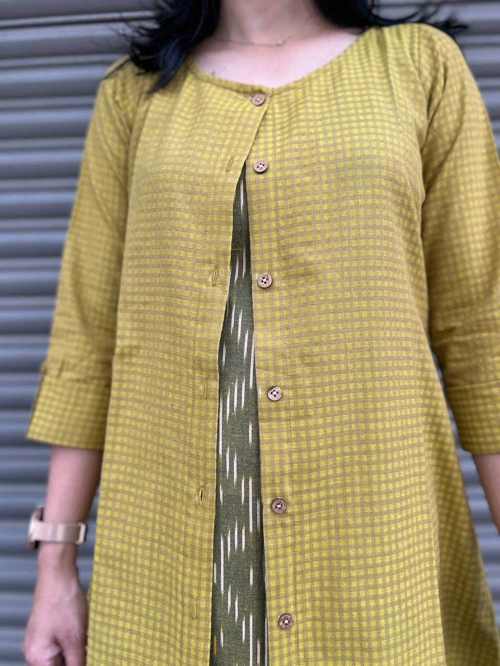3-in-1 Cotton Dress Set - Mustard Yellow