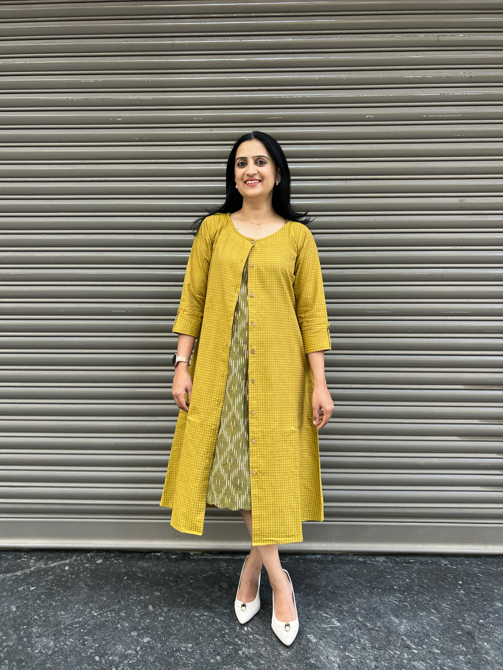 3-in-1 Cotton Dress Set - Mustard Yellow