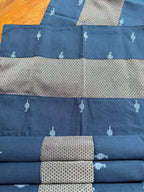 Table Mat & Table Runner Set - Blue & Grey Khun