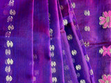 Muslin Saree - Purple