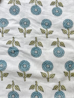 Sanganeri Single Dohar - Blue and Yellow