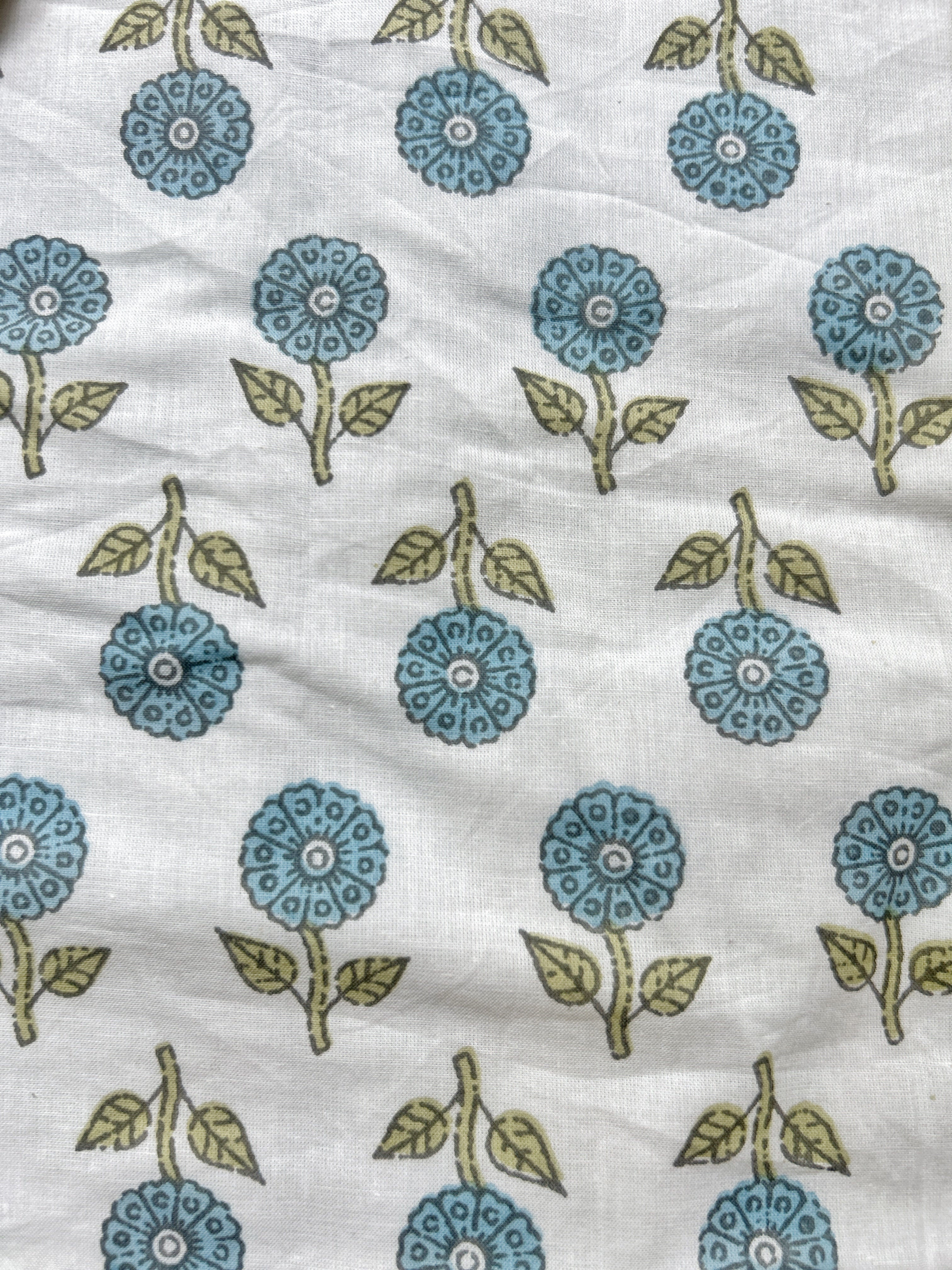 Sanganeri Single Dohar - Blue and Yellow