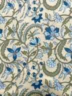 Sanganeri Single Dohar - Blue and Yellow