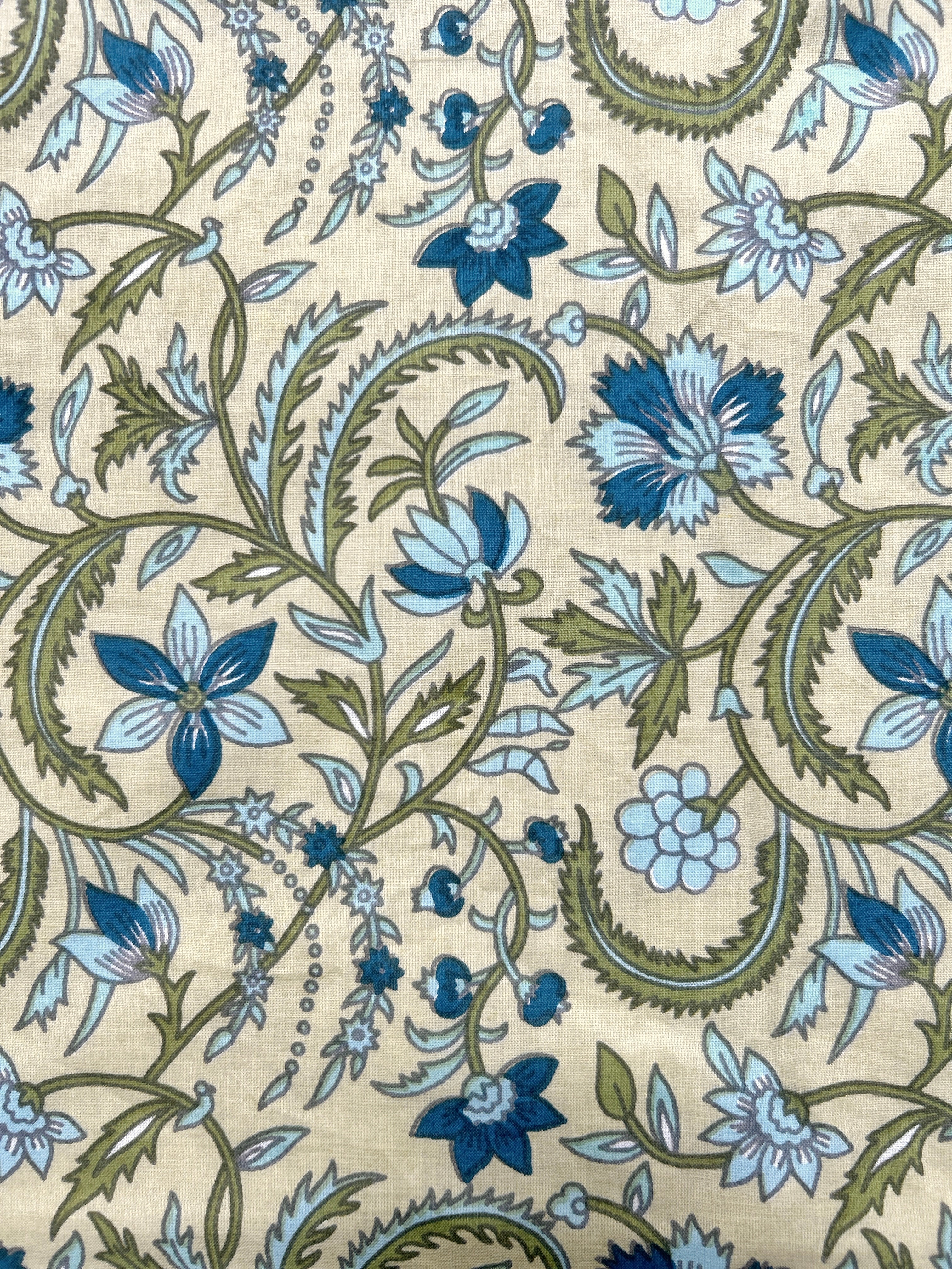 Sanganeri Single Dohar - Blue and Yellow