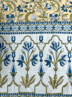 Sanganeri Single Dohar - Blue and Yellow