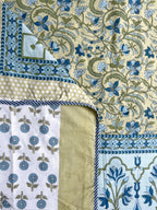 Sanganeri Single Dohar - Blue and Yellow