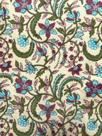 Sanganeri Single Dohar - Pink and Yellow