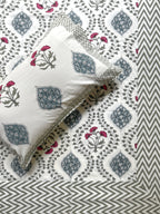 Baagh Double Bedsheet - Grey
