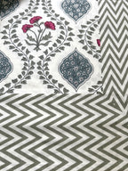 Baagh Double Bedsheet - Grey