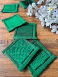 Tea Coasters Set - Green Khun