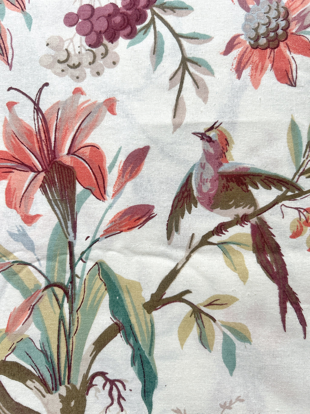 Floral Double Bedsheet - Red flowers