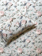 Floral Double Bedsheet - Sage Green