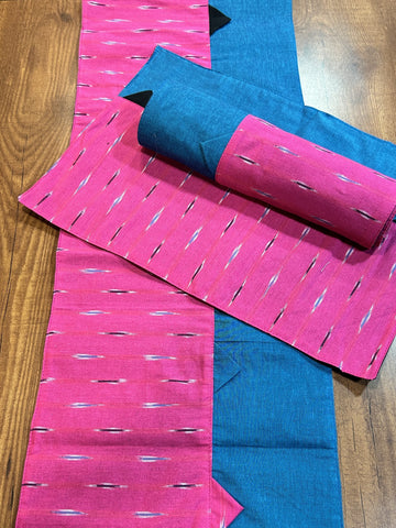 Table Mat & Table Runner Set - Pink Ikat