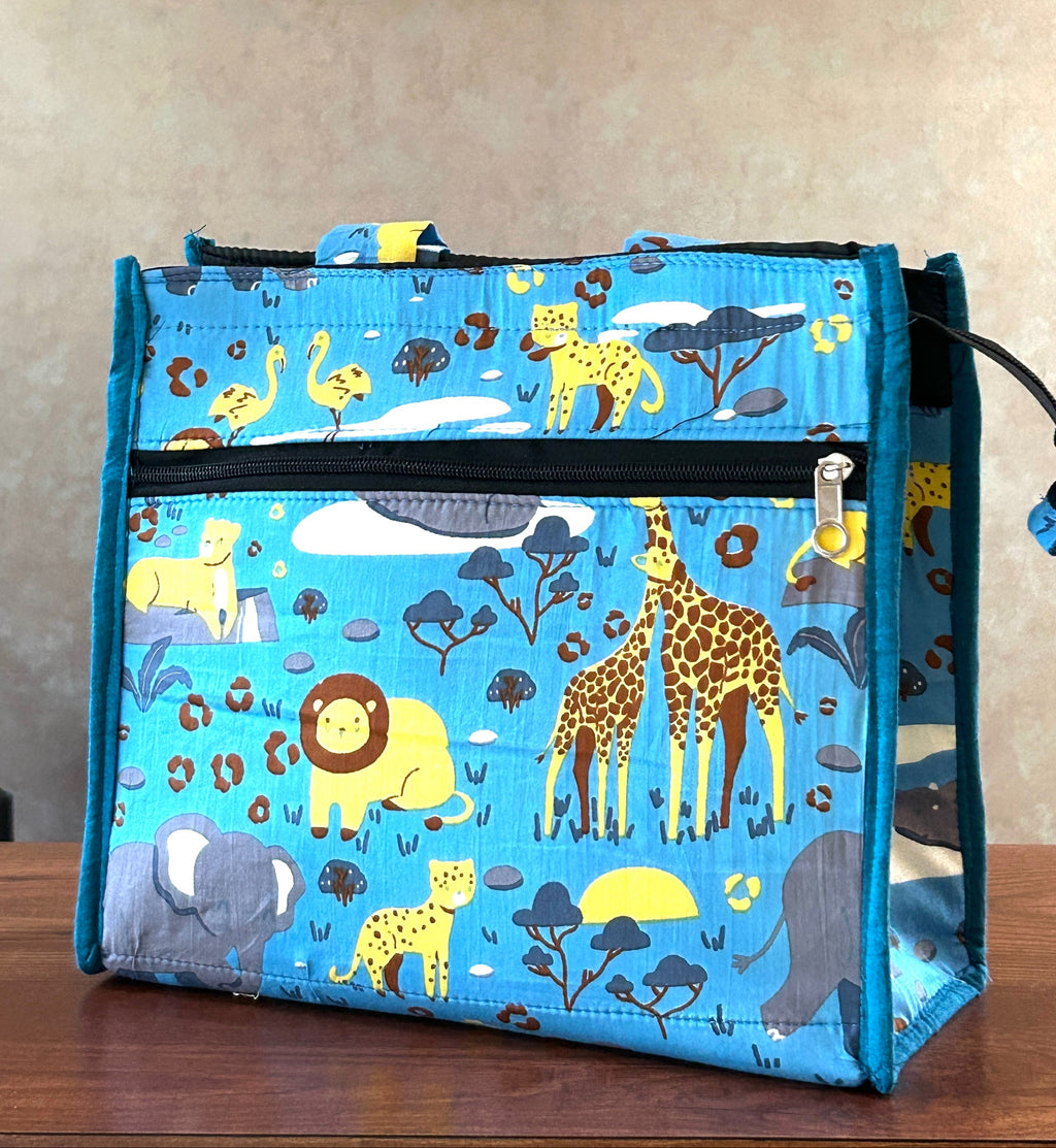 Cotton Tiffin Bag - Blue