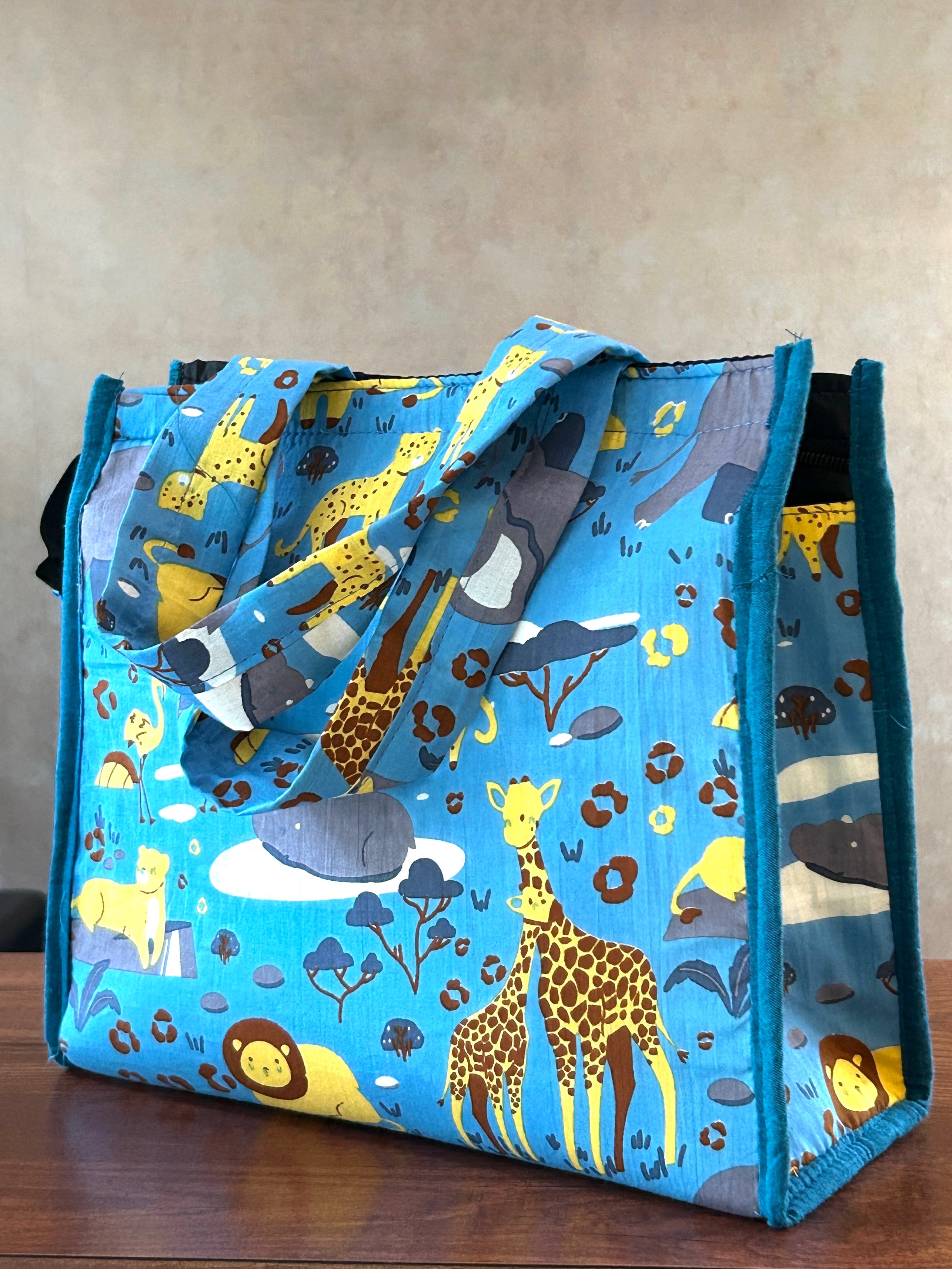 Cotton Tiffin Bag - Blue