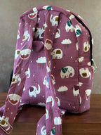 Cotton Backpack - purple