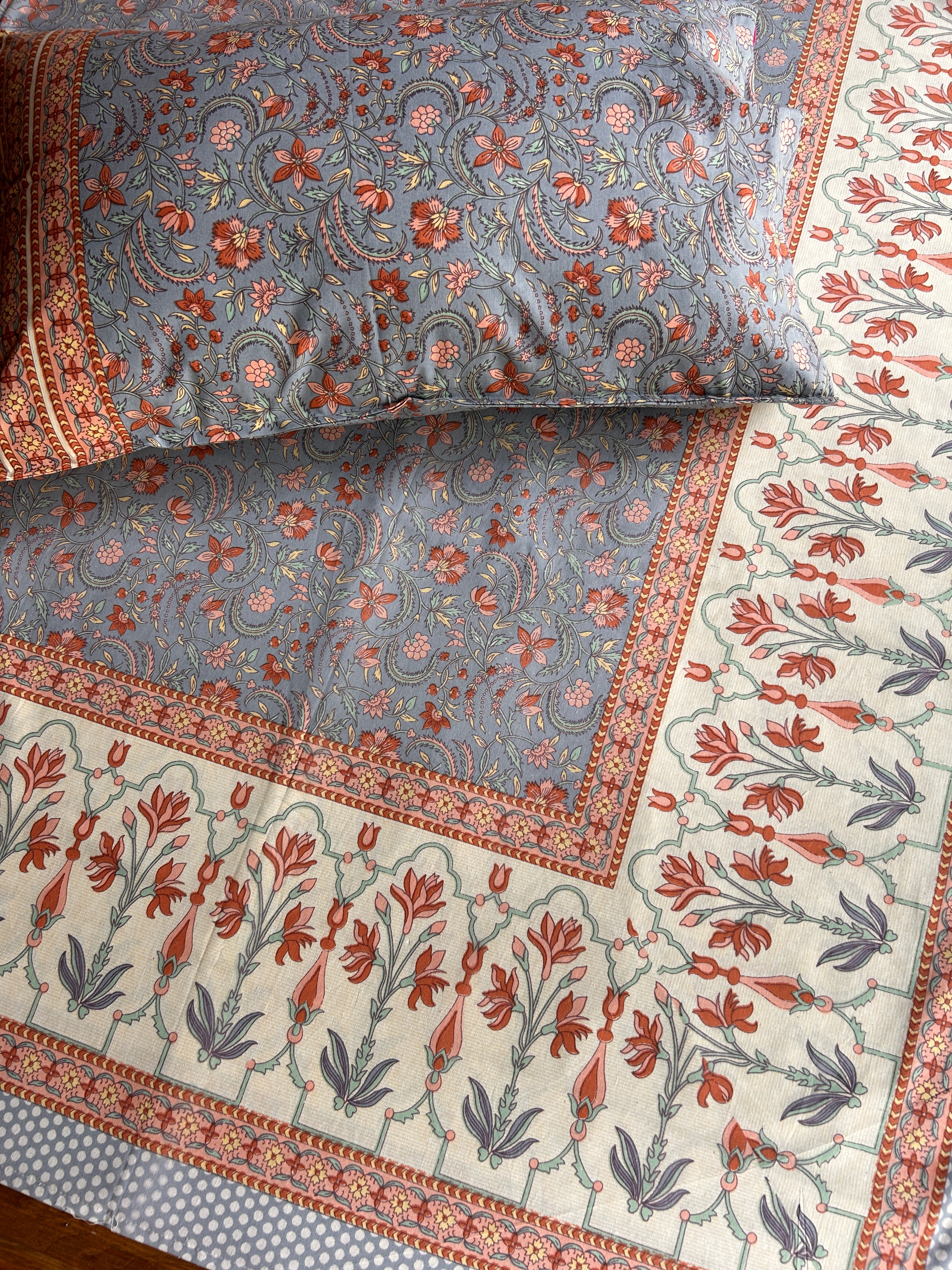 Baagh Single Bedsheet - Blue