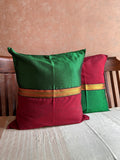Khun Cushion Cover - Maroon & Green