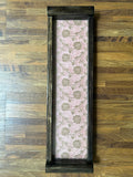 Wooden Tray - Long - Blush Pink & Gold Floral Brocade