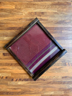 Wooden Tray (Medium) – Maroon & Plum Purple