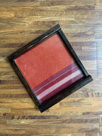 Wooden Tray (Medium) – Rust Orange & Maroon