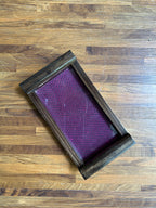 Wooden Tray - Small - Magenta & Walnut Brown