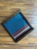 Wooden Tray (Medium) – Teal Blue & Maroon