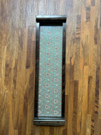 Wooden Tray - Long - Sage Green & Beige Floral Brocade