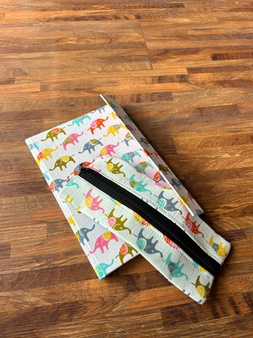 Fabric Diary + Pouch Combo - White