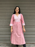 Cotton A-Line Kurti - Pink