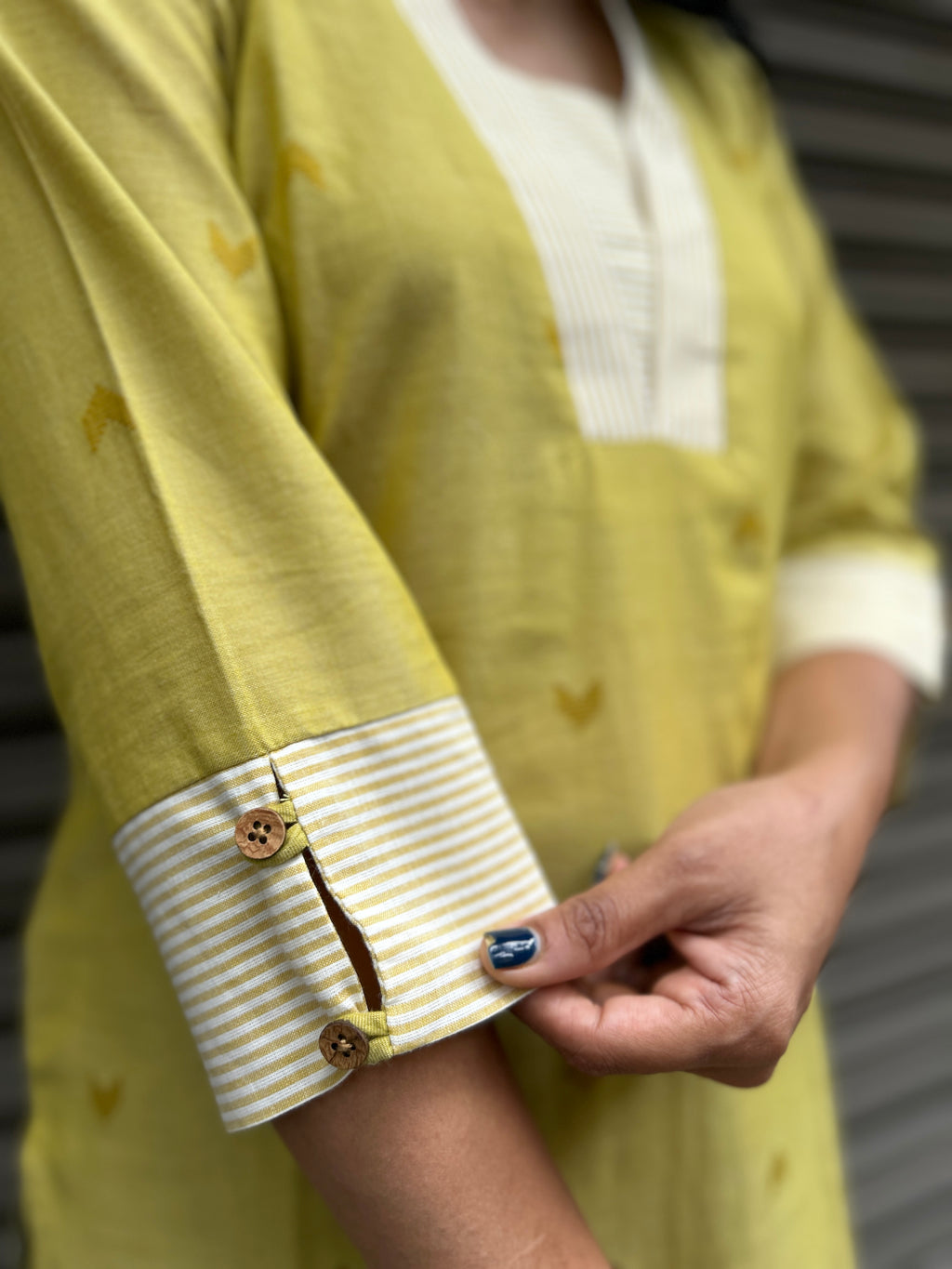 Mustard Yellow Cotton Kurti