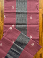 Table Mat & Table Runner Set - Pink & Dark Grey Khun