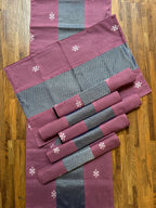 Table Mat & Table Runner Set - Pink & Dark Grey Khun