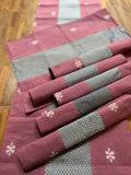 Table Mat & Table Runner Set - Pink & Dark Grey Khun
