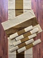 Table Mat & Table Runner Set - Cream & Yellow Khun