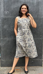 Woman's Long Dress - White & Blue