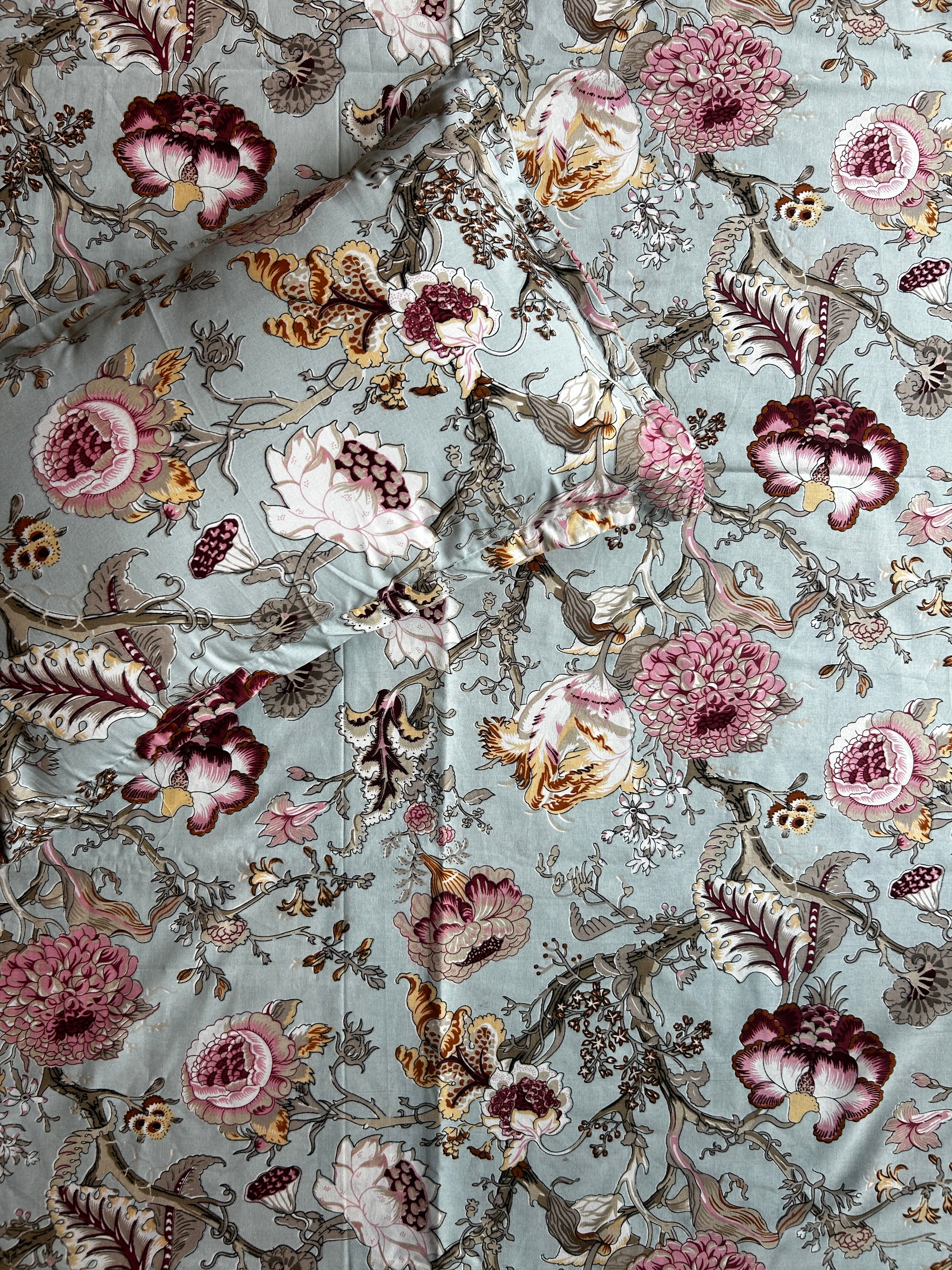 Floral Double Bedsheet - Green